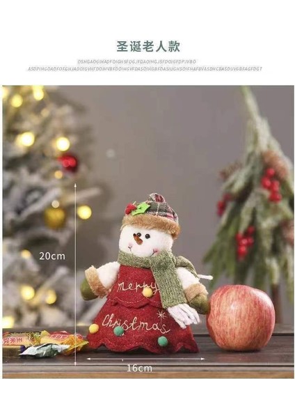Karikatür Noel Hediye Çantası Elma Çantası Şeker Çantası Güvenli Meyve Ambalaj Süsleri Noel Ağacı Kolye Dekorasyon (Yurt Dışından)