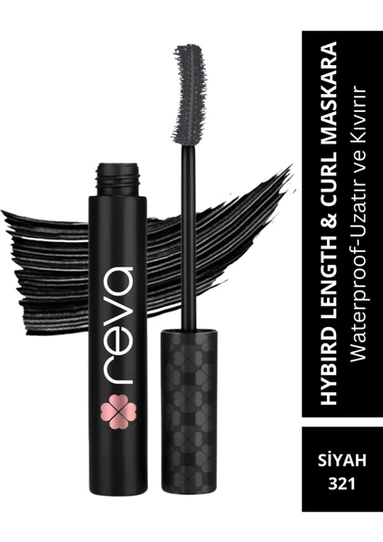 Uzatan Hibrit Maskara - Hybrid Length & Curl Mascara Black - No: 321 - Vegan Temiz Içerik