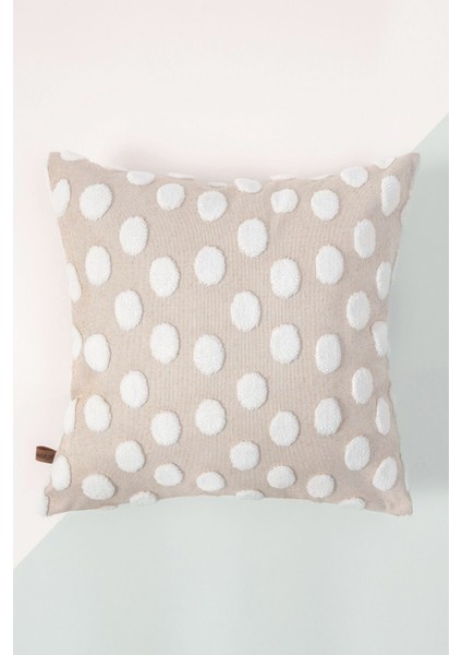 Bohem Özel Tasarım Punch Panç Desen Dekoratif Kırlent Kılıfı Point Bej 50 x 50 cm modelleri