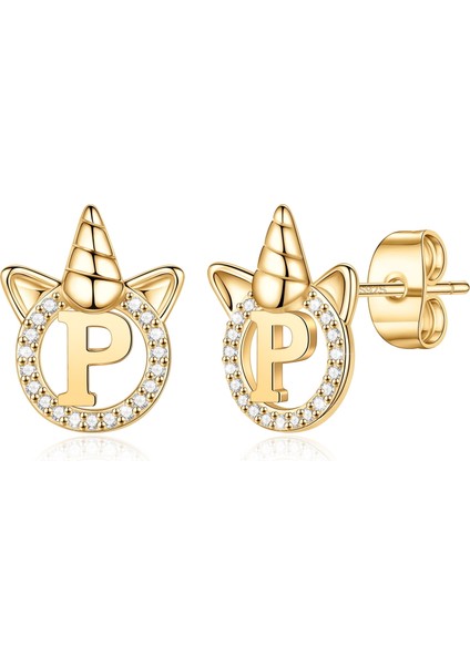 Laatikui Unicorns Kızlar Için Küpe S925 Ayar Gümüş Post Cz Unicorn Küpe 14K Beyaz Altın Kaplama Damızlık Küpe Kızlar Için (Yurt Dışından)