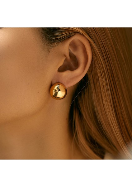 Pirinç Kaplama 18K Gerçek Altın Küçük Boy Kızdırma Metal Kulak Çiviler Geometrik Retro Kişiselleştirilmiş Küpe (Yurt Dışından) fiyatları