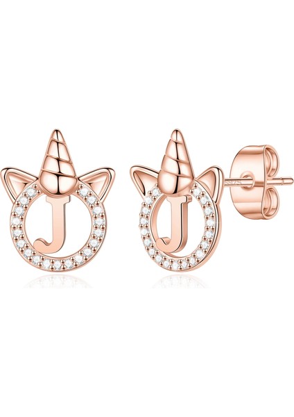 Laatikui Unicorns Kızlar Için Küpe S925 Ayar Gümüş Post Cz Unicorn Küpe 14K Beyaz Altın Kaplama Damızlık Küpe Kızlar Için (Yurt Dışından)