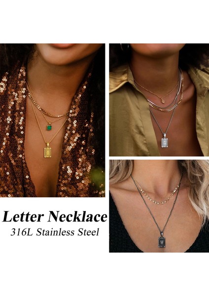 Laatikui Collar Con Colgante Inicial Con Etiqueta De Perro Negra, Letra R, Caja De Acero Inoxidable, Cadena Con Nombre Para Hijo, Papá, Marido (Yurt Dışından) modelleri