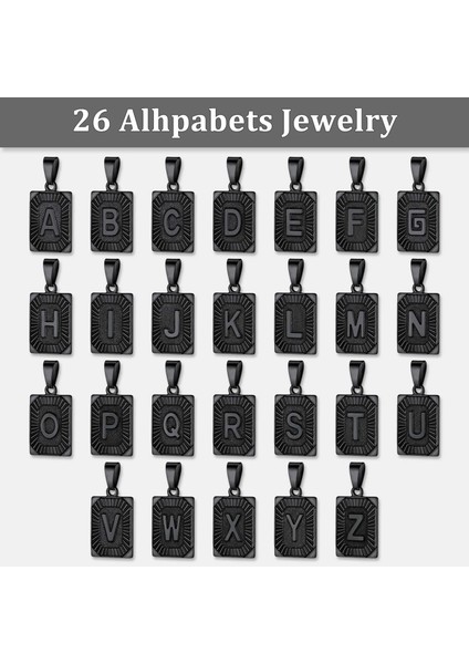 Laatikui Collar Con Colgante Inicial Con Etiqueta De Perro Negra, Letra R, Caja De Acero Inoxidable, Cadena Con Nombre Para Hijo, Papá, Marido (Yurt Dışından) indirimleri