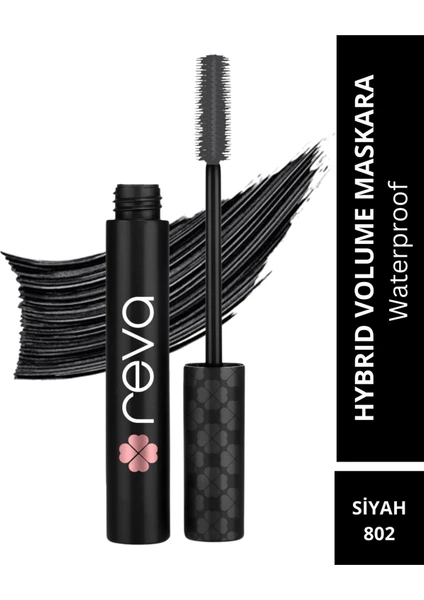 Hacim Veren Hibrit Maskara - Hybrid Volume Mascara Black - No: 802 - Vegan & Temiz Içerik