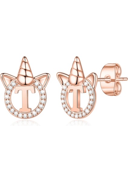 Laatikui Unicorns Kızlar Için Küpe S925 Ayar Gümüş Post Cz Unicorn Küpe 14K Beyaz Altın Kaplama Damızlık Küpe Kızlar Için (Yurt Dışından)