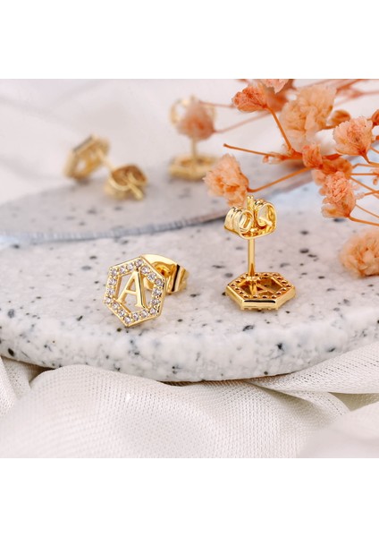 Laatikui Damızlık Küpe Kızlar Için S925 Gümüş 14K Altın Kaplama Kübik Zirkonya Küpe (Yurt Dışından) modelleri