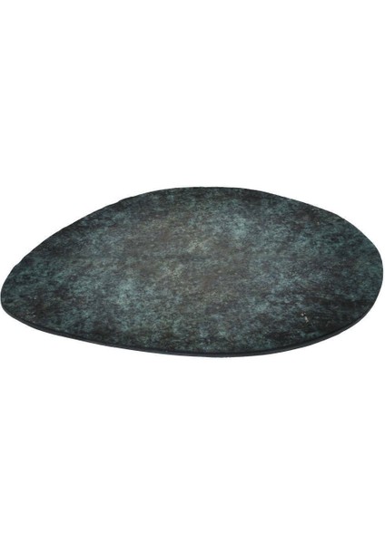 427148 "Malımono" Yeşil-Patina Metal Dekoratif Tepsi 25cm Genişliğinde