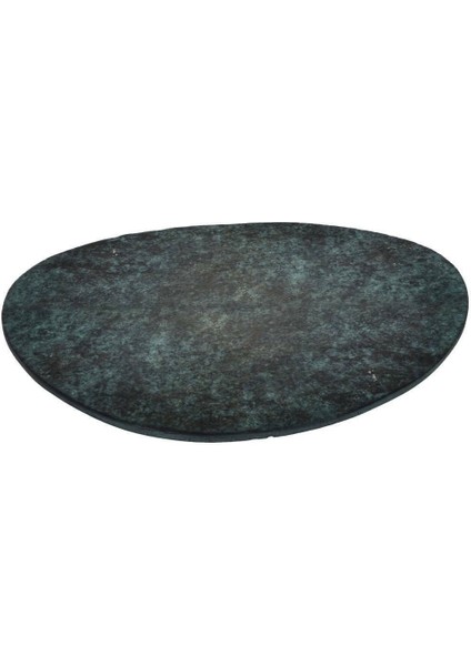 427154 "Malımono" Yeşil-Patina Metal Dekoratif Tepsi 19,5cm Genişliğinde