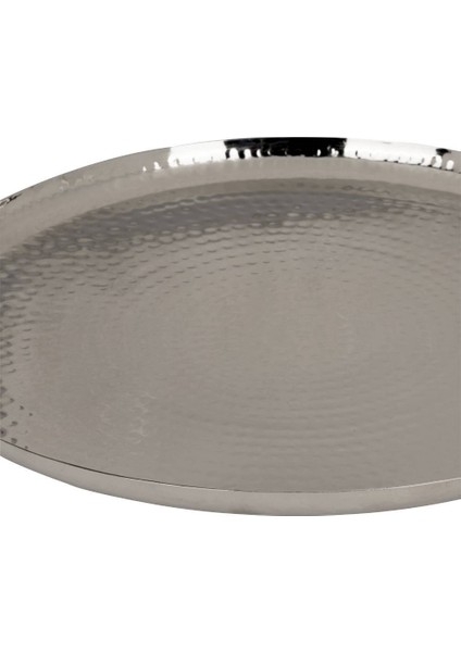 427597 "Forleyet" 35cm Çapında Dekoratif Nikel Metal Tepsi modelleri