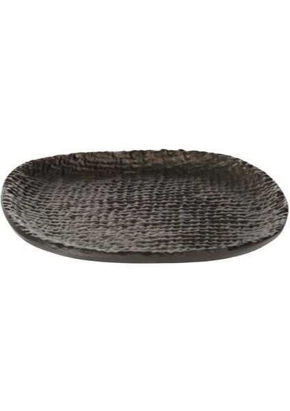 427149 "Forleyet" Siyah, Bakır Metal Dekoratif Tepsi 14cm Genişliğinde