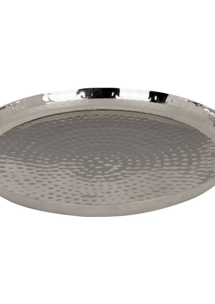 427599 "Forleyet" 25cm Çapında Dekoratif Nikel Metal Tepsi modelleri