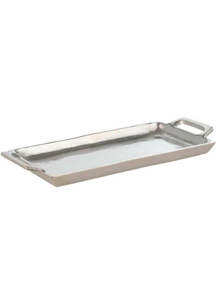 427009 "Savant" Dekoratif Nikel Metal Tepsi 28,5cm Uzunluğunda 12,5cm Genişliğinde modelleri