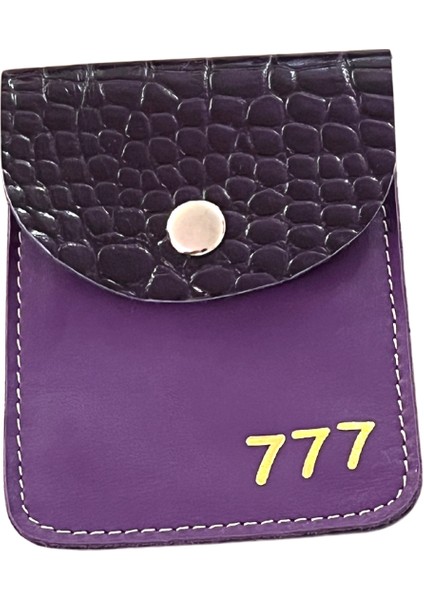 777 Mucizeler Seninle ,diktei Model Mor Hakiki Deri Kredi Kartlık , Kartvizitlik ,cüzdan
