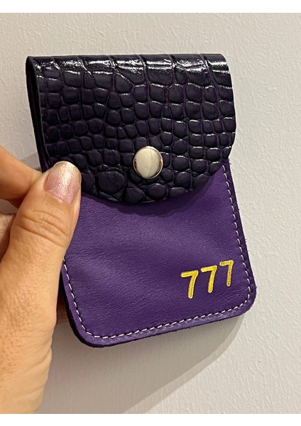 777 Mucizeler Seninle ,diktei Model Mor Hakiki Deri Kredi Kartlık , Kartvizitlik ,cüzdan modelleri