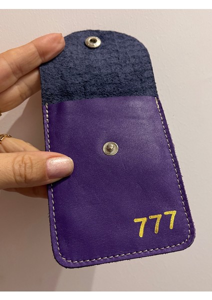 777 Mucizeler Seninle ,diktei Model Mor Hakiki Deri Kredi Kartlık , Kartvizitlik ,cüzdan indirimleri