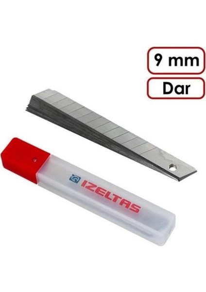 Izeltaş Pro Maket Bıçağı Dar Yedek Bıçak 9 mm (10'lu) 14000005089 indirimleri