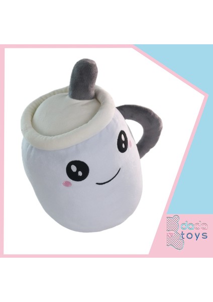 Kahve Kupasi Yastik Peluş Uyku Arkadaşi 30 cm Mavi 13