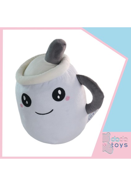 Kahve Kupasi Yastik Peluş Uyku Arkadaşi 30 cm Mavi 13