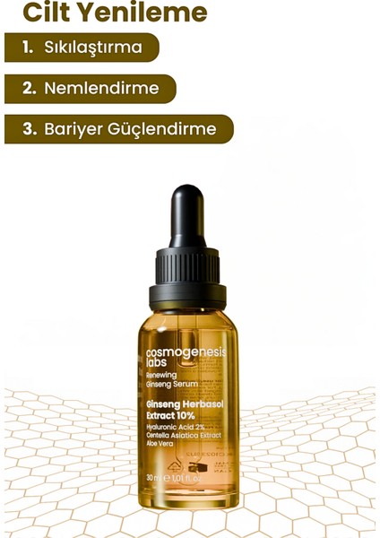 Yenileyici Ginseng Vitamin Bakım Serumu 30ML Sıkılaştırıcı Aloe Vera Özü Tazelenme ve Yenilenme