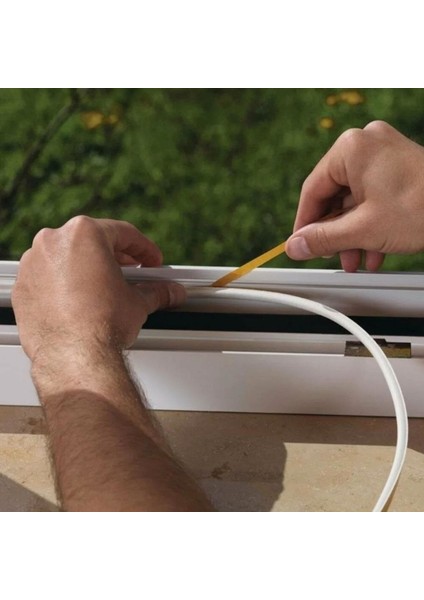 Yapışkanlı 25x2=50 Metre (BEYAZ) Kapı Pencere Bandı Fitili Soğuk Izolasyon Kauçuk Bantları