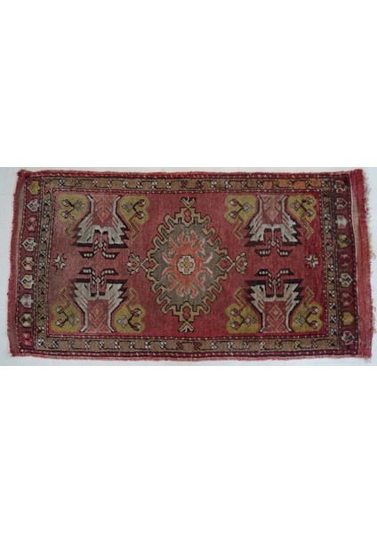 48X91 cm Küçük Boy El Dokuma Yün Kilim Banyo ve Mutfak Için Kilim