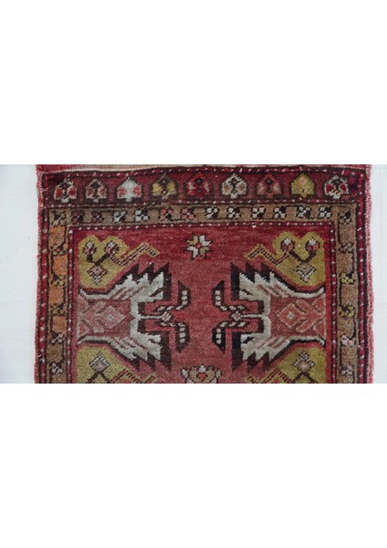 48X91 cm Küçük Boy El Dokuma Yün Kilim Banyo ve Mutfak Için Kilim