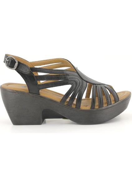 Kadın Apartman Topuk Deri Ayakkabı Siyah 1912532 fiyatları