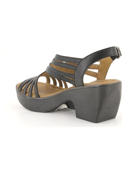 Kadın Apartman Topuk Deri Ayakkabı Siyah 1912532 modelleri