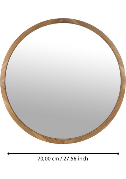 425038 "banı" Kahverengi Ahşap Dekoratif Ayna 70CM Çapında modelleri