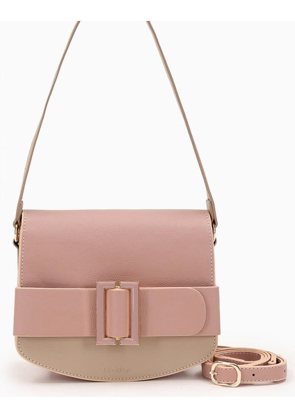 PUDRA VİZON Toka Tasarımlı Omuz Çantası