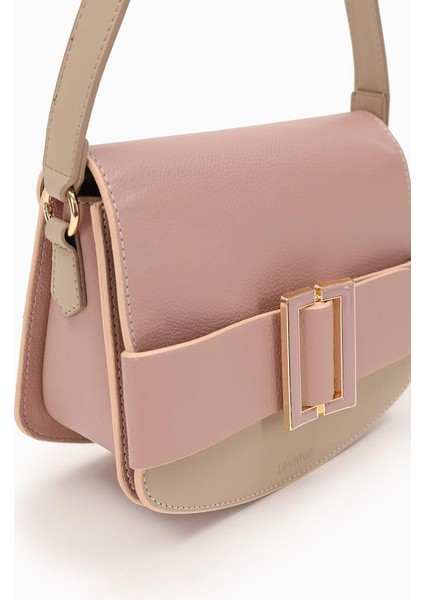 PUDRA VİZON Toka Tasarımlı Omuz Çantası modelleri