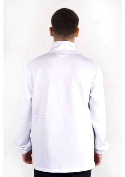 Beyaz Kamuflaj Desenli Polyester Sweatshırt