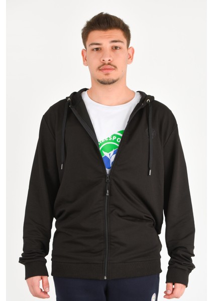 Fermuarlı Kapşonlu Sweatshırt
