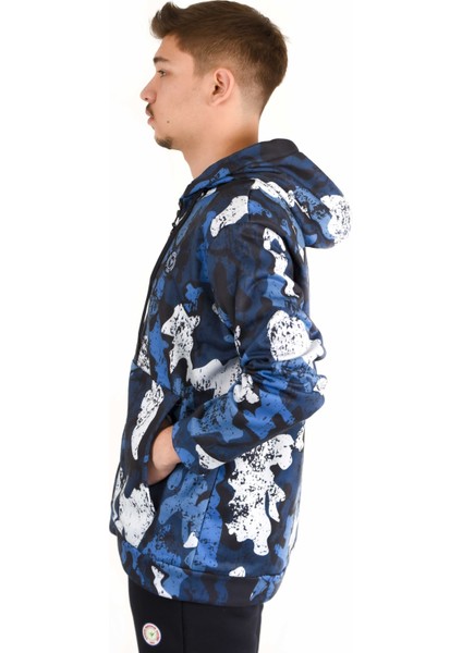 Süblime Baskılı Fermuarlı Kapşonlu Sweatshırt modelleri