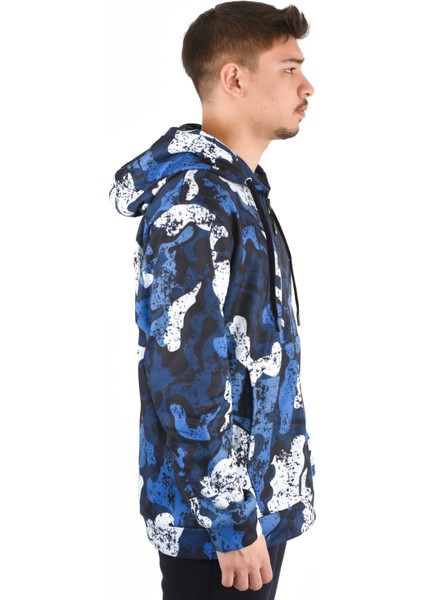 Süblime Baskılı Fermuarlı Kapşonlu Sweatshırt indirimleri