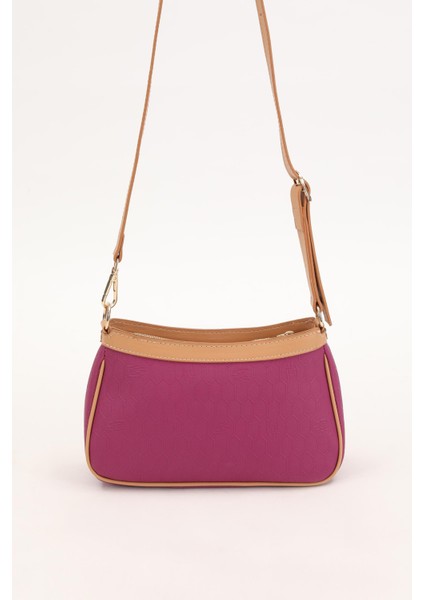 Fuşya Fermuarlı Petek Desen Omuz Çantası fırsatları