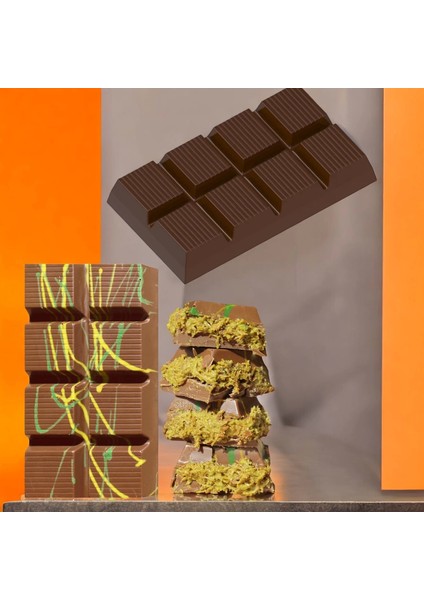210 Gr. Tablet Çikolata Kalıbı - 1388 | Dubai Çikolata Kalıbı modelleri