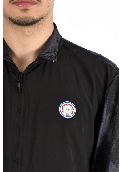 Fermuarlı Parçalı Desenli Sweat indirimleri