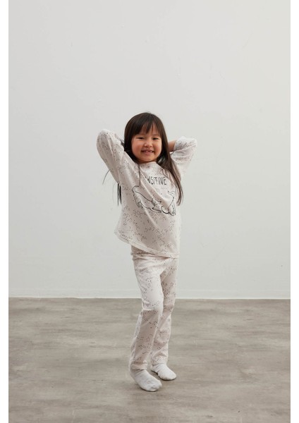 Kız Çocuk Pamuklu Uzun Kollu Tayt Pijama Takımı fiyatları