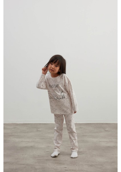 Kız Çocuk Pamuklu Uzun Kollu Tayt Pijama Takımı modelleri