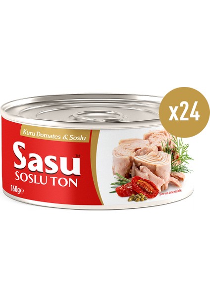 Kuru Domatesli & Soslu Ton Balığı 24X160G Bütün Dilim