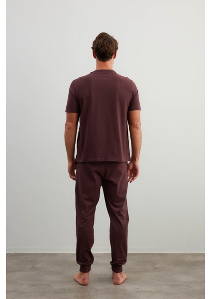 Erkek Pamuklu Kısa Kollu Uzun Pijama Takımı fırsatları