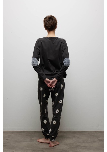 Kadın Pamuklu Uzun Kollu Pijama Üstü fırsatları