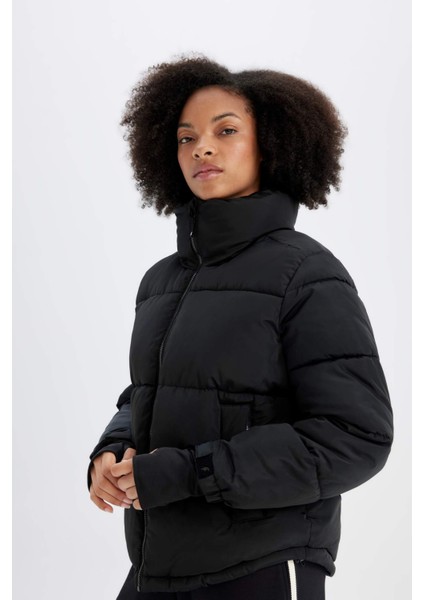 Fit Su İtici Şişme Mont Dik Yaka Fermuarlı Cepli Z1438AZ24WN