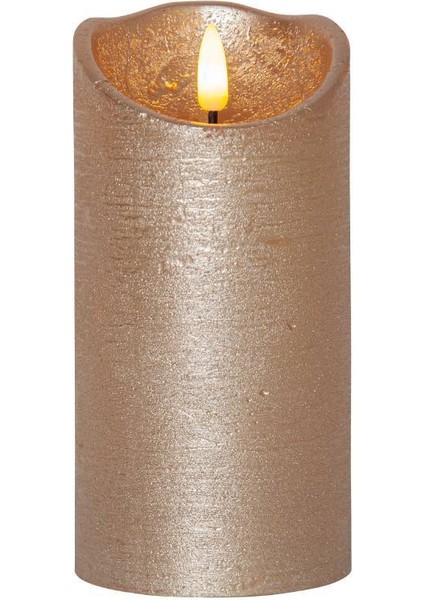 411501 "Flamme Rustıc" Led Mum Gold 15cm Yüksekliğinde 7,5cm Çapında fiyatları