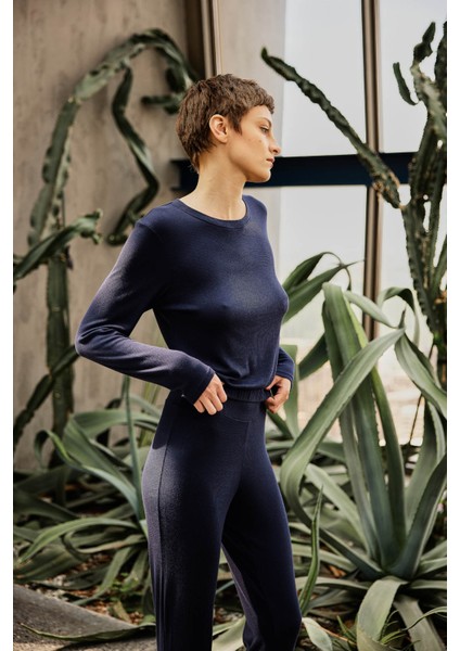 Kadın Viscose Kaşkorse Uzun Kollu T-Shirt indirimleri