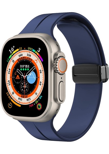 Apple Watch 10 42MM Kordon Kayış Silikon D-Buckle Mıknatıslı