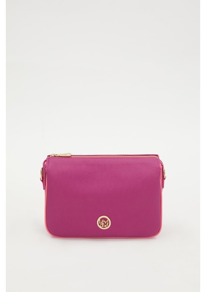 Fuşya Petek Kabartmalı Omuz Çantası