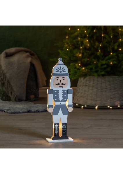 271-91 "nutcracker" Ledli Gri Beyaz Fındık Kıran 52CM Yüksekliğinde fiyatları